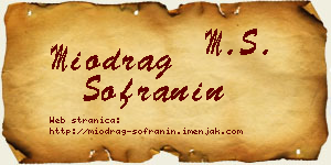 Miodrag Sofranin vizit kartica